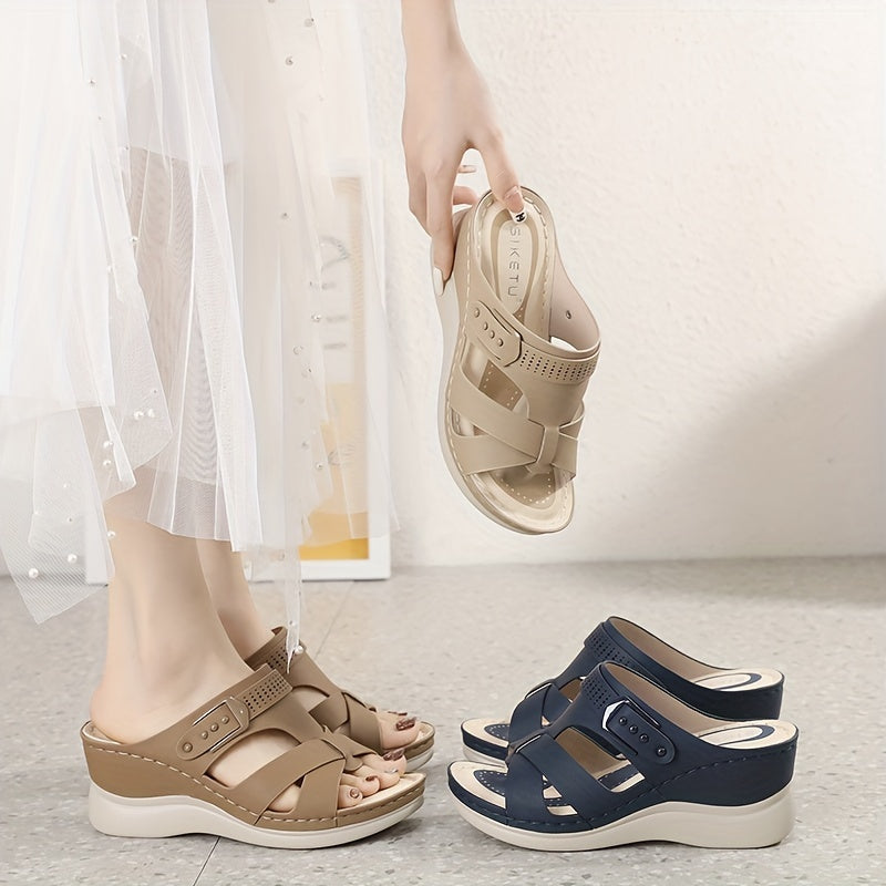 Alida | Cutout Wedge Slide