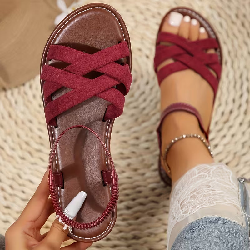 Melania | Cross Strap Comfort Sandal