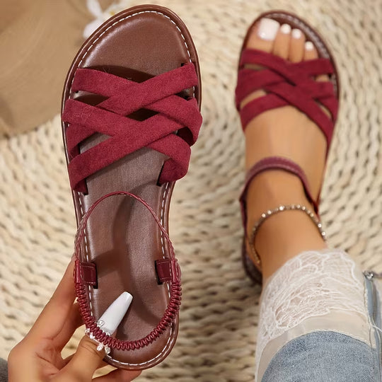 Melania | Cross Strap Comfort Sandal