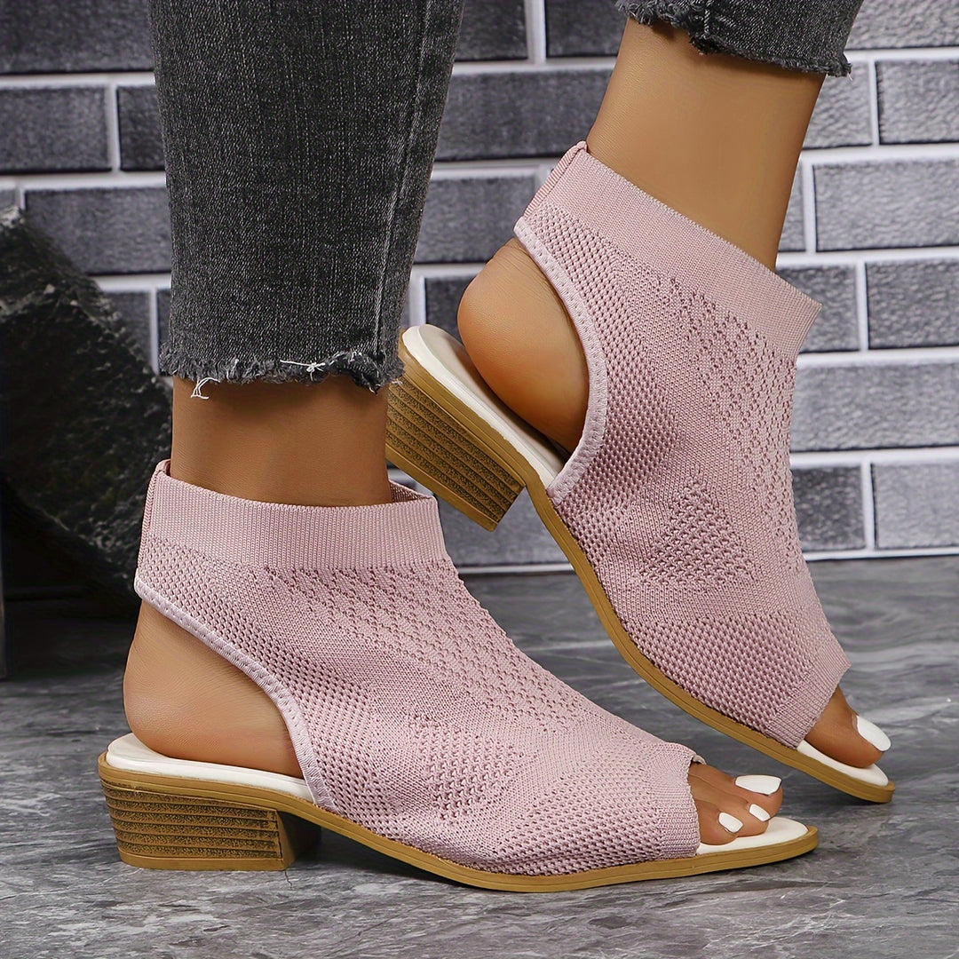 Veronica | Knit Peep Toe