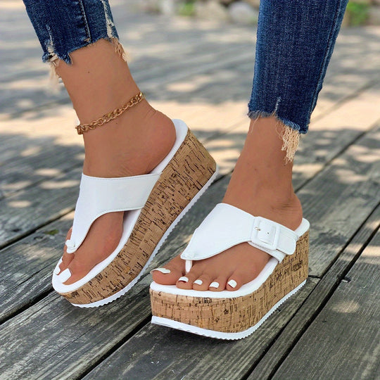 Alda | Buckled Platform Thong