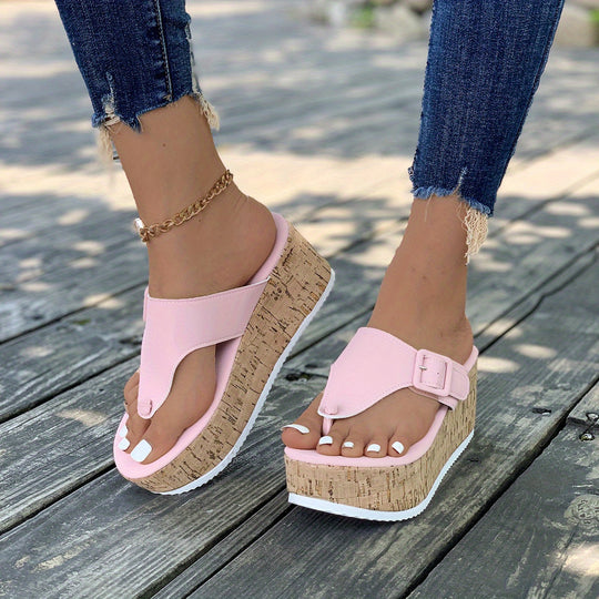 Alda | Buckled Platform Thong