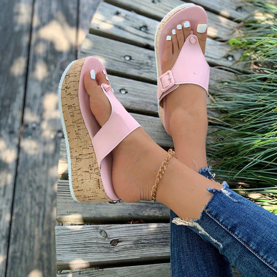Alda | Buckled Platform Thong