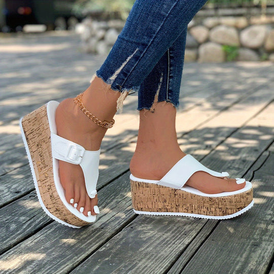 Alda | Buckled Platform Thong