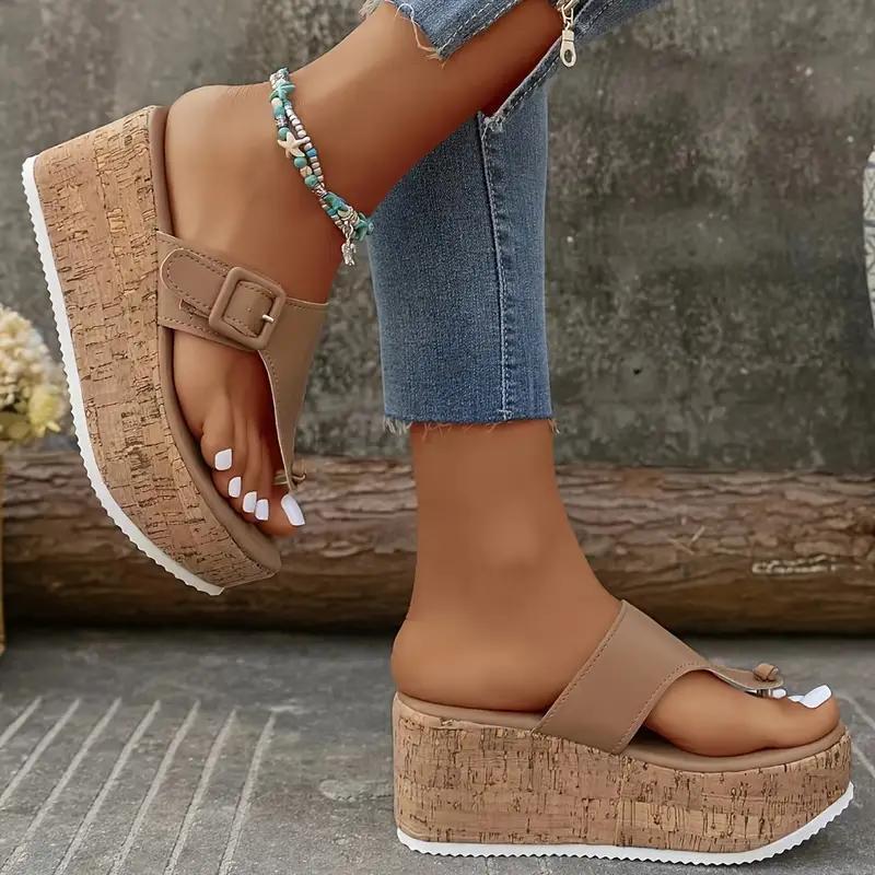 Alda | Buckled Platform Thong
