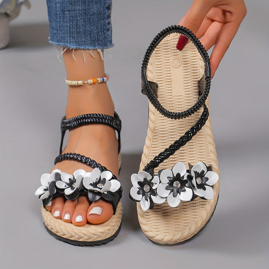 Gavina | Braided Flower Sandal