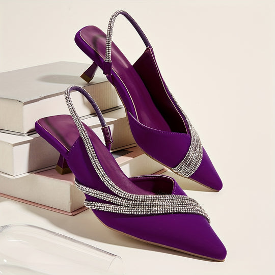 Donata | Crystal Slingback Heel