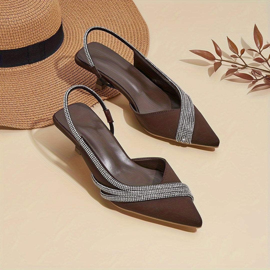 Donata | Crystal Slingback Heel