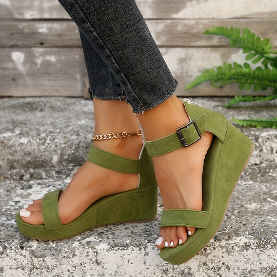 Carmelita | Suede Wedge Sandal
