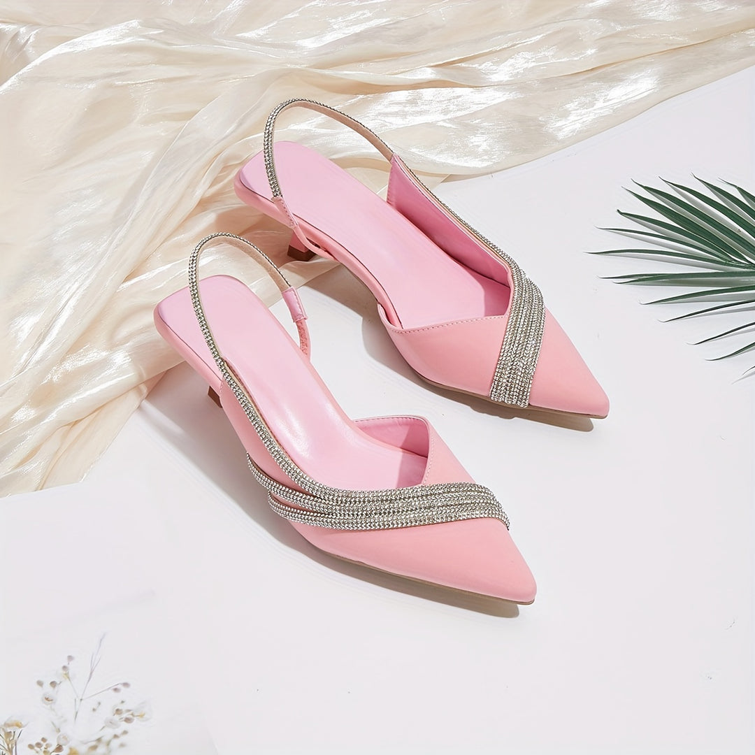 Donata | Crystal Slingback Heel