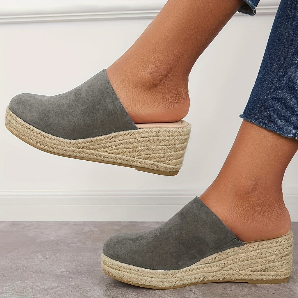 Lilia | Jute Wedge Mule