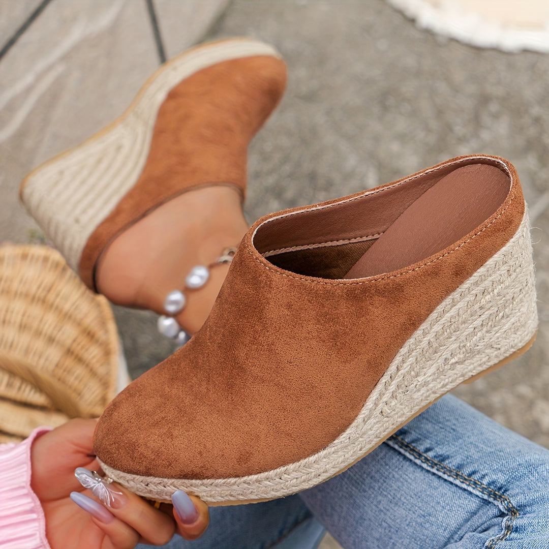 Lina | Espadrille Wedge Mule