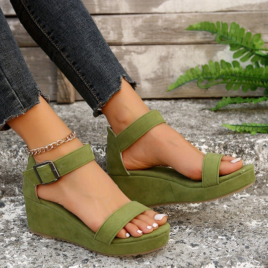 Carmelita | Suede Wedge Sandal