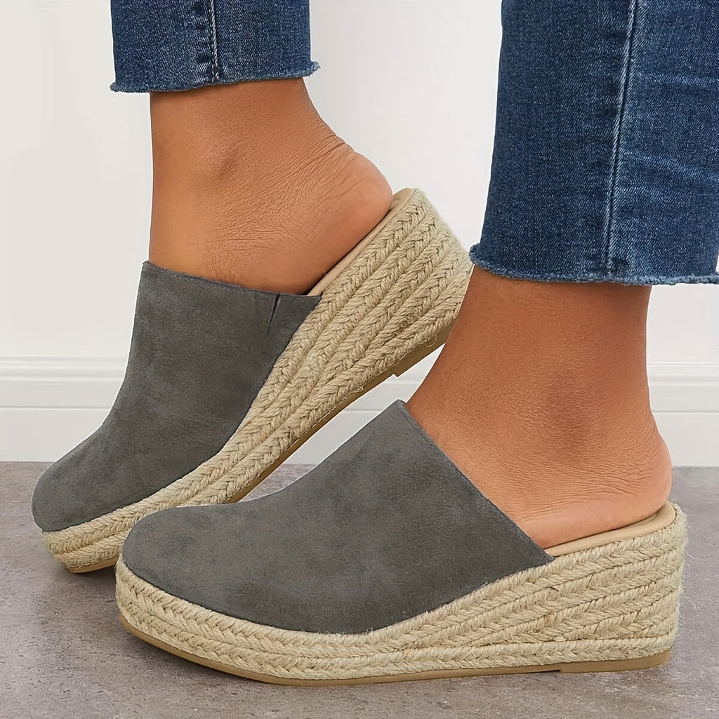 Lilia | Jute Wedge Mule