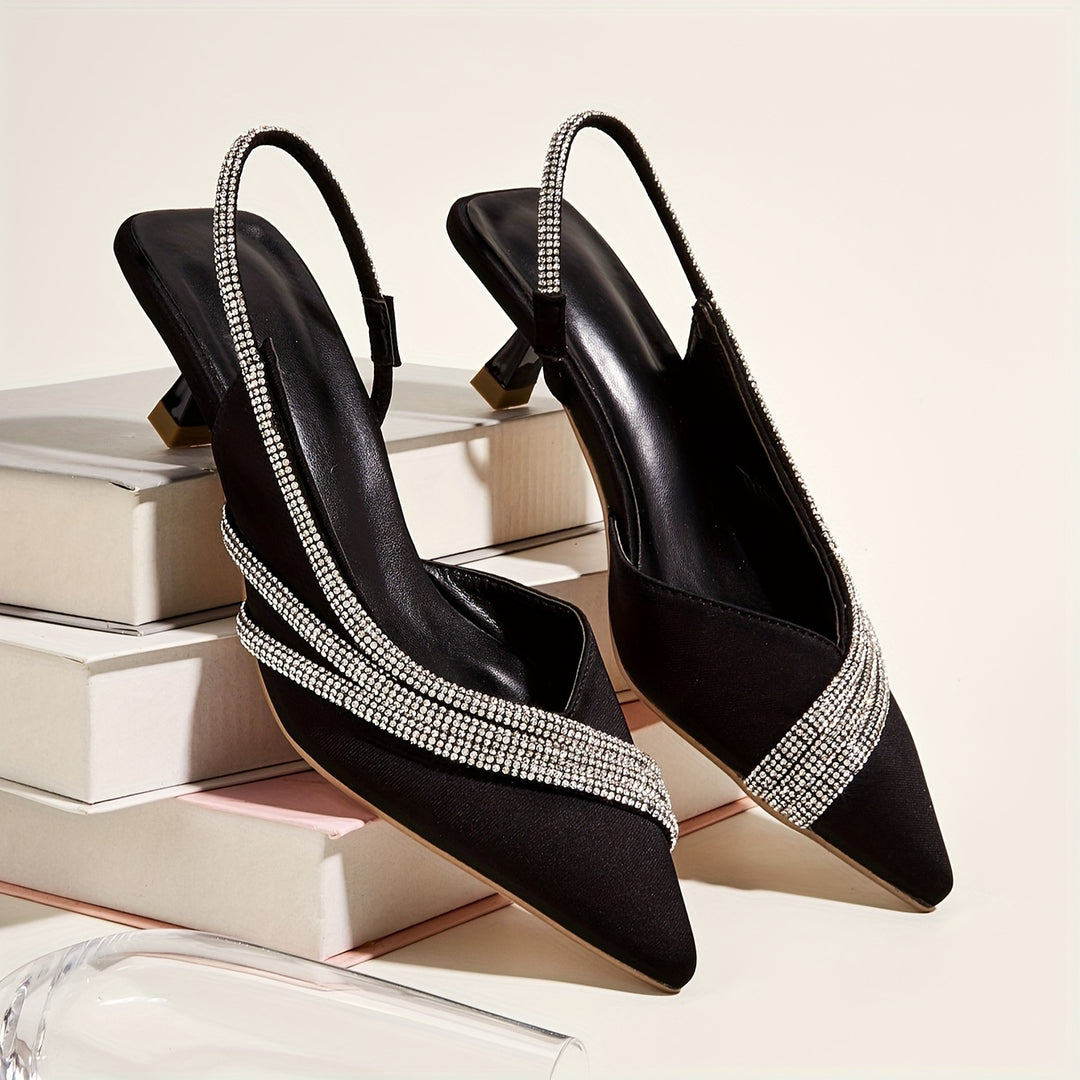 Donata | Crystal Slingback Heel
