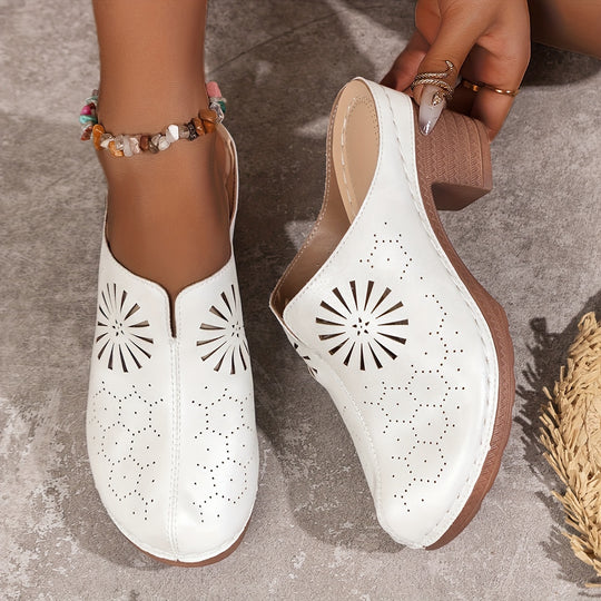 Pia | Perforated Leather Mule