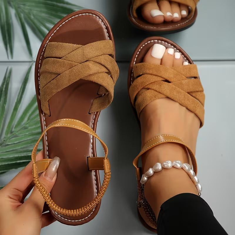 Melania | Cross Strap Comfort Sandal