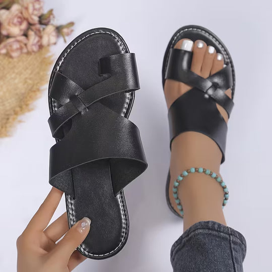 Almerina | Cross Strap Comfort Slide