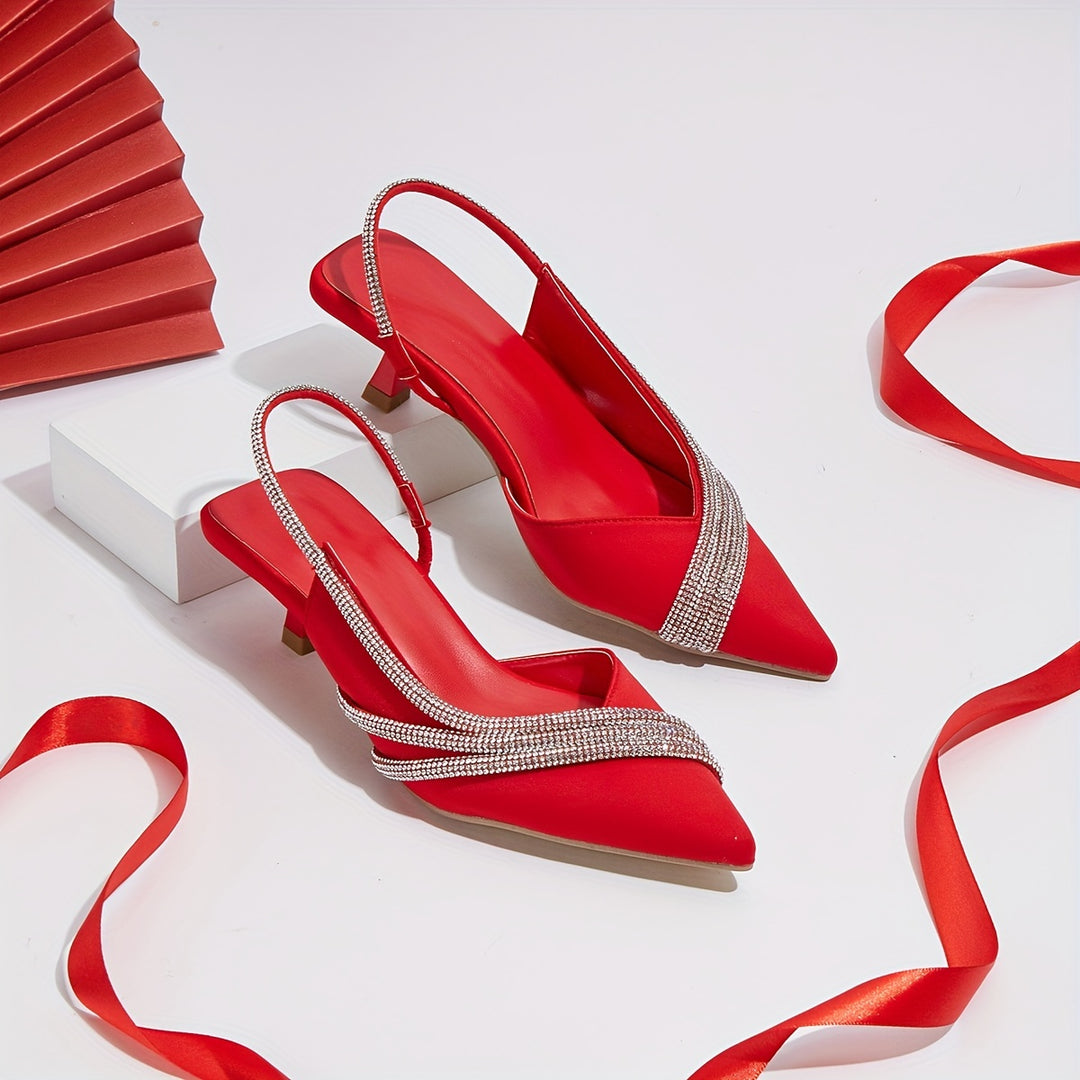 Donata | Crystal Slingback Heel