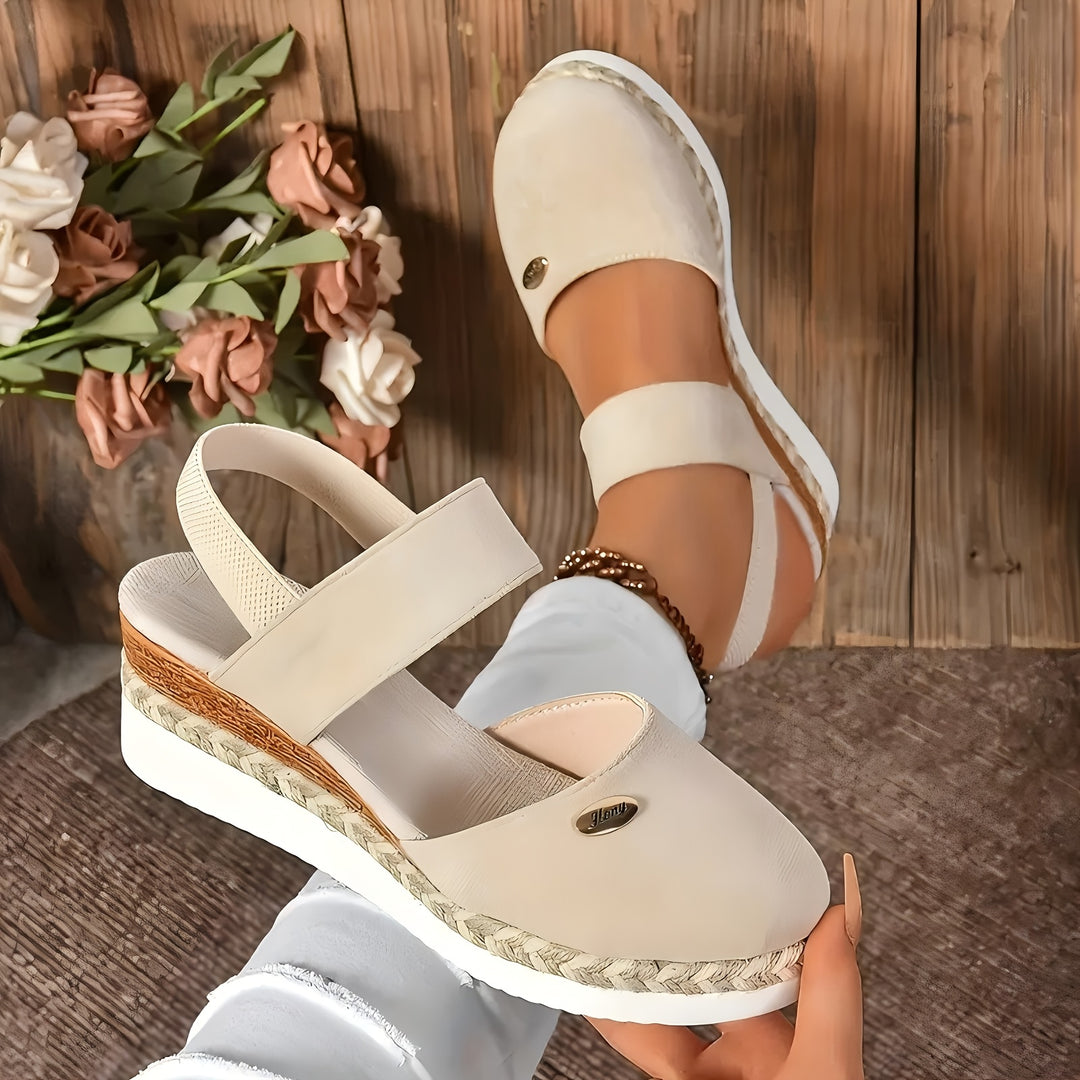 Leda | Wide Strap Wedge