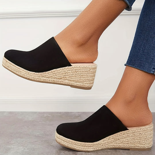 Lilia | Jute Wedge Mule