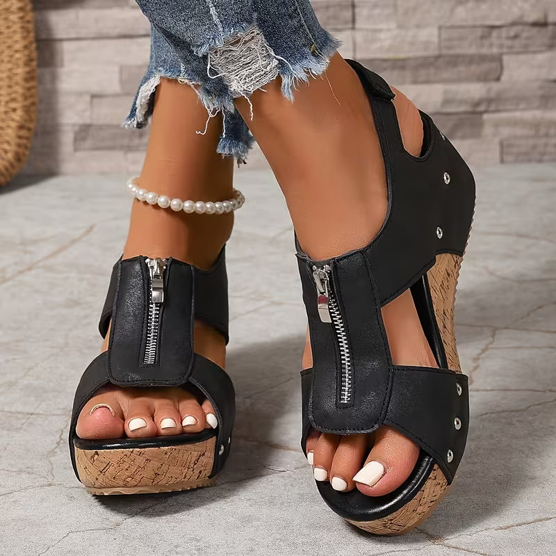 Roselma | Zip Front Comfort Sandal