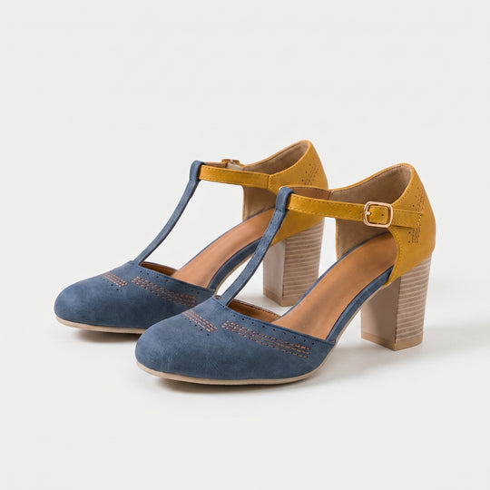 Angelina | T-Strap Block Heel