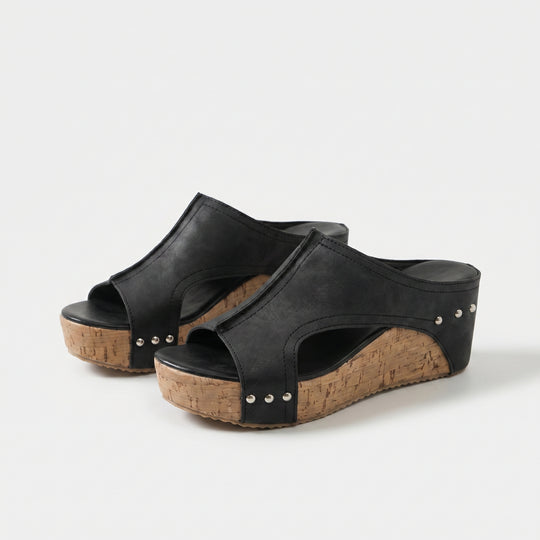 Fabiola | Arch Support Cork Wedge Sandals