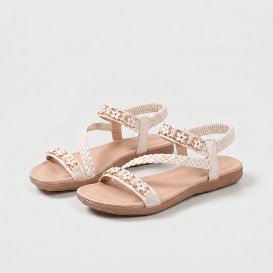 Lea | Floral Braided Sandal