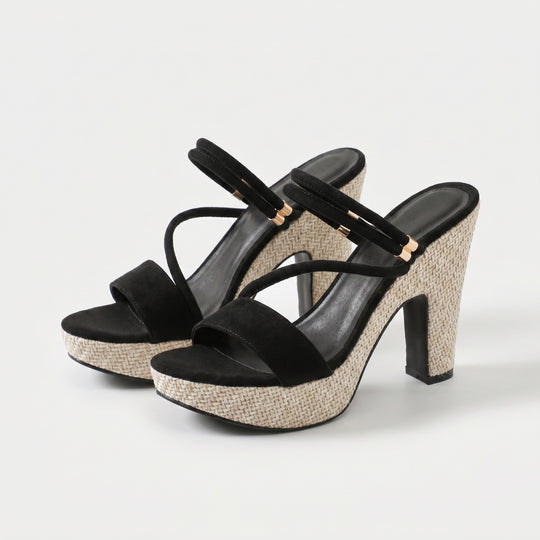 Linetta | Raffia Platform Heel