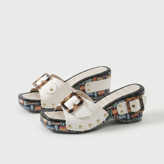 Lorenza | Woven Wedge Mule