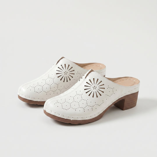 Pia | Perforated Leather Mule