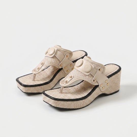 Sara | Woven Platform Wedge