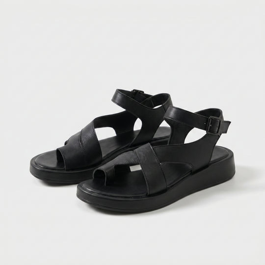 Simonetta | Arch Support Leather Platform Sandals