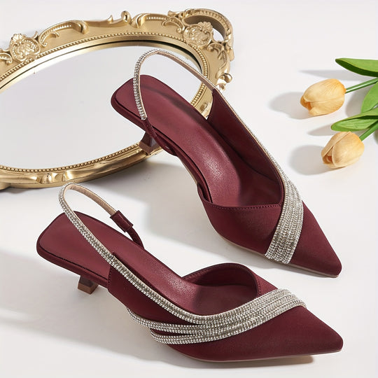 Donata | Crystal Slingback Heel
