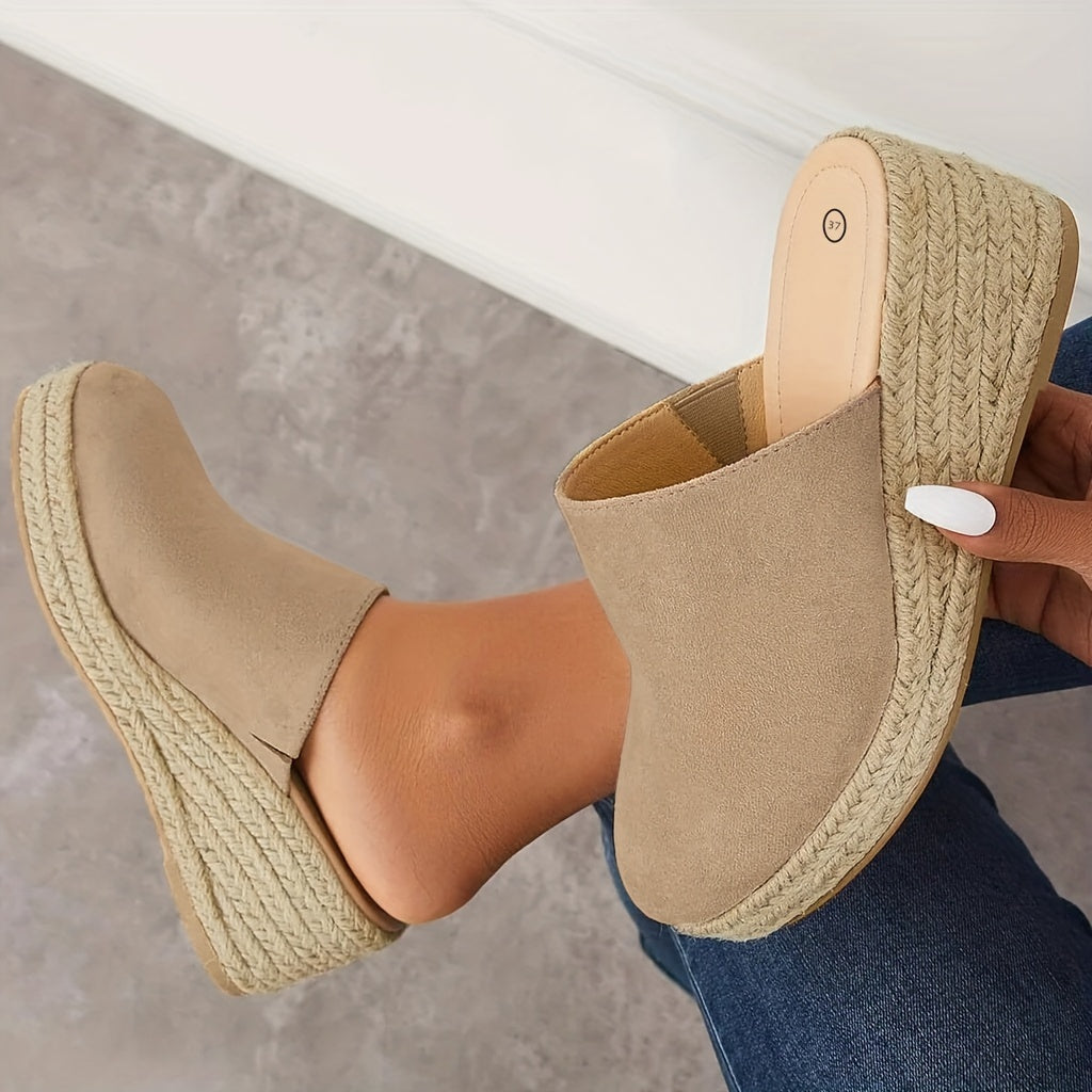 Lilia | Jute Wedge Mule