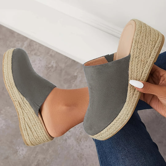 Lilia | Jute Wedge Mule