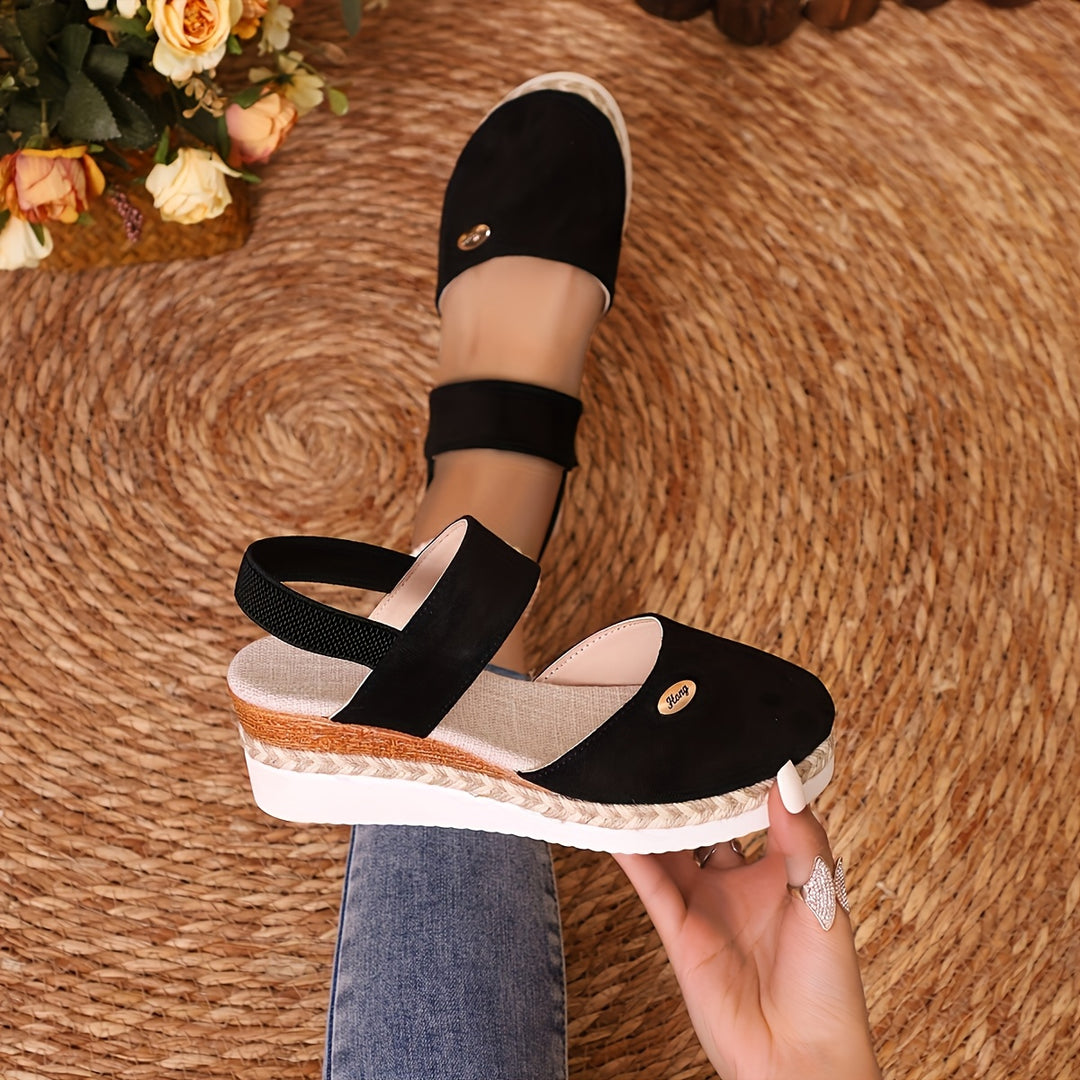 Leda | Wide Strap Wedge