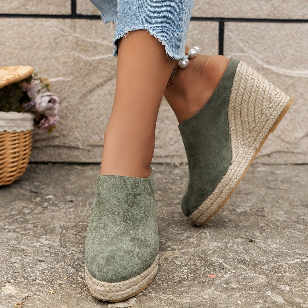 Lina | Espadrille Wedge Mule