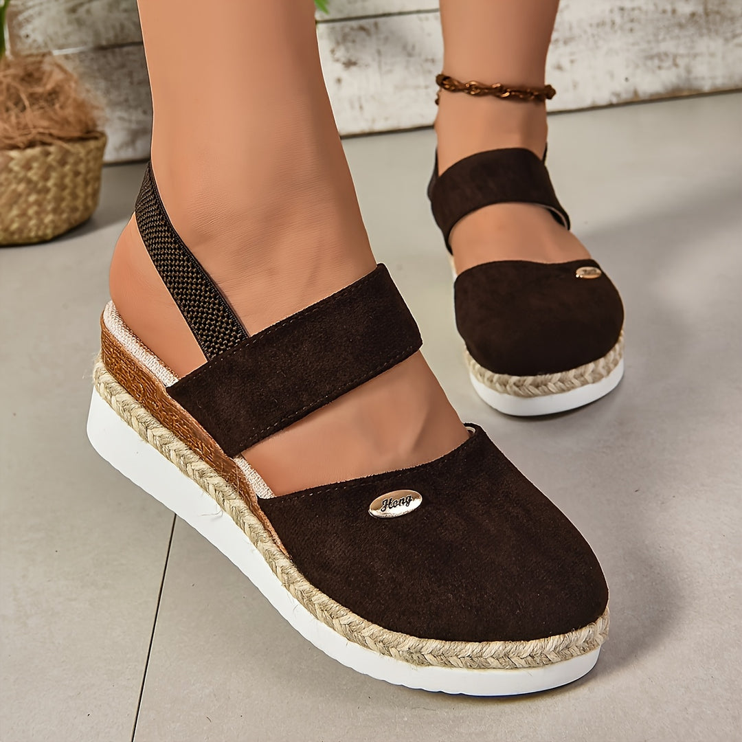 Leda | Wide Strap Wedge