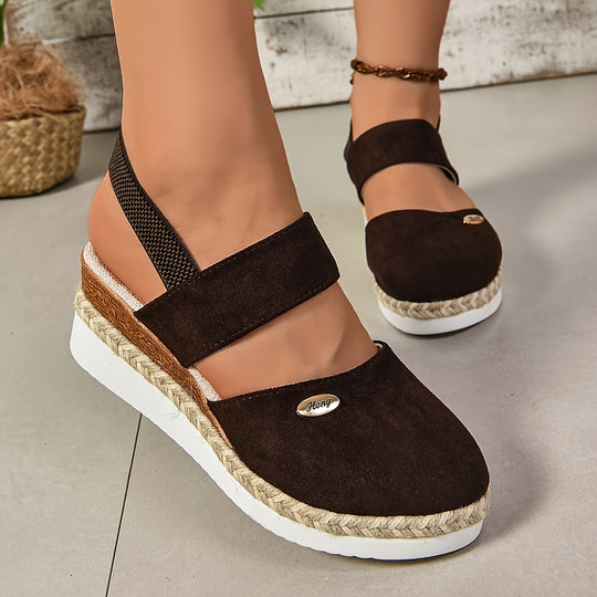 Leda | Wide Strap Wedge