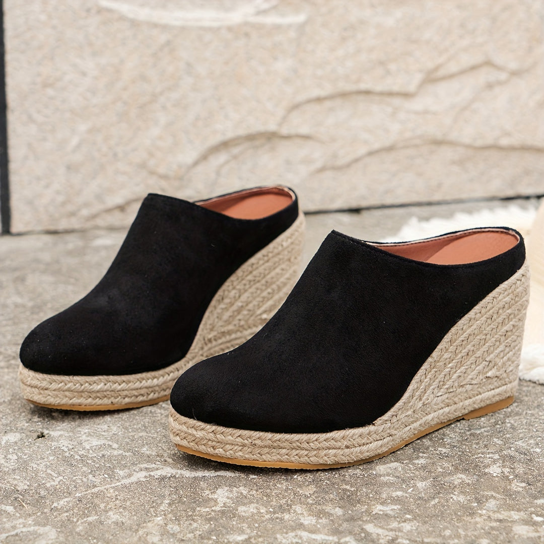 Lina | Espadrille Wedge Mule