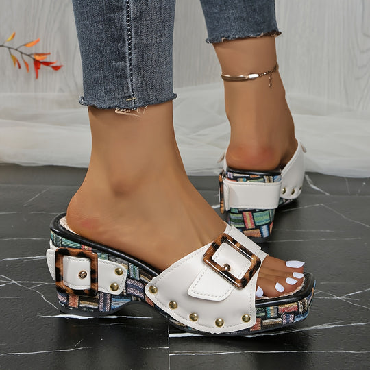 Lorenza | Woven Wedge Mule