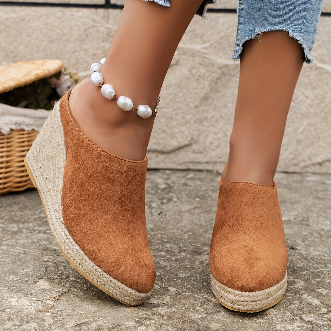 Lina | Espadrille Wedge Mule
