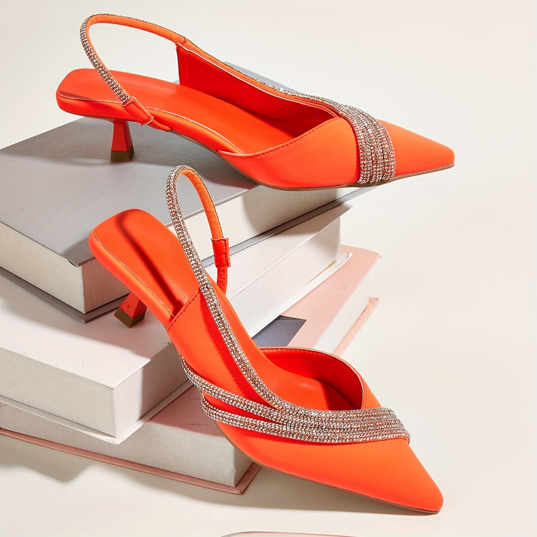 Donata | Crystal Slingback Heel