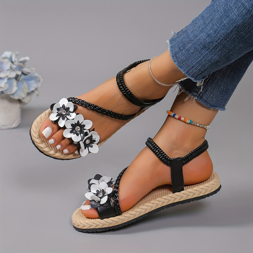 Gavina | Braided Flower Sandal