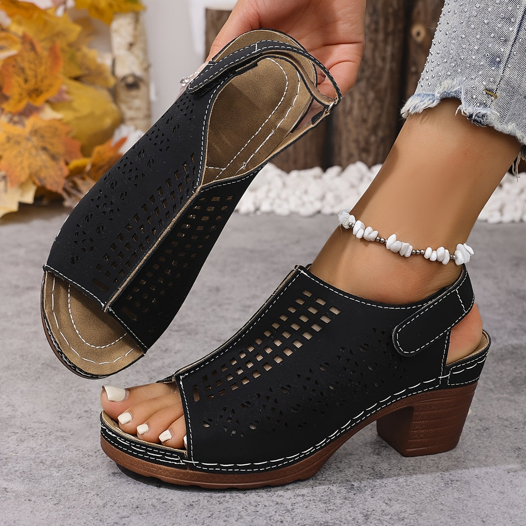 Lauretta | Geometric Cutout Heel