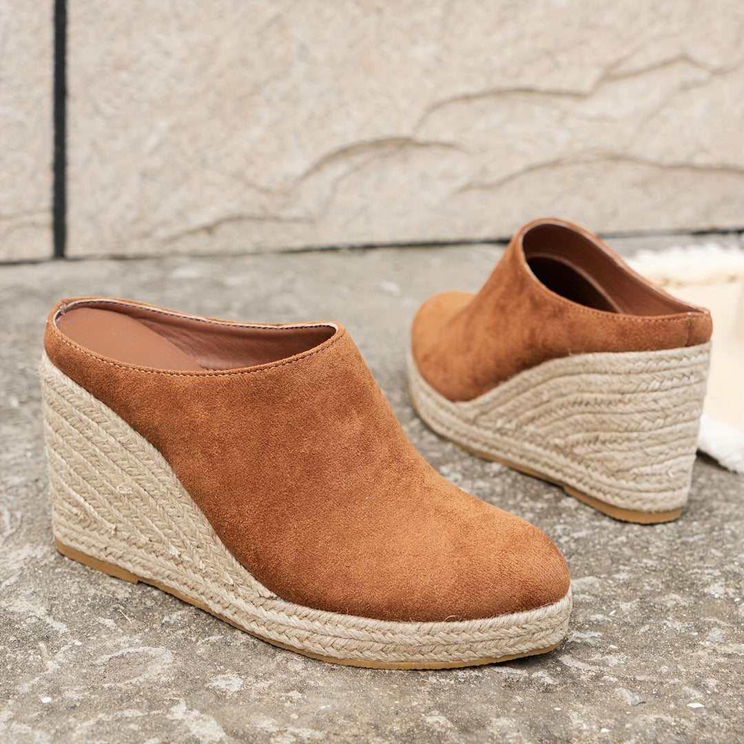 Lina | Espadrille Wedge Mule