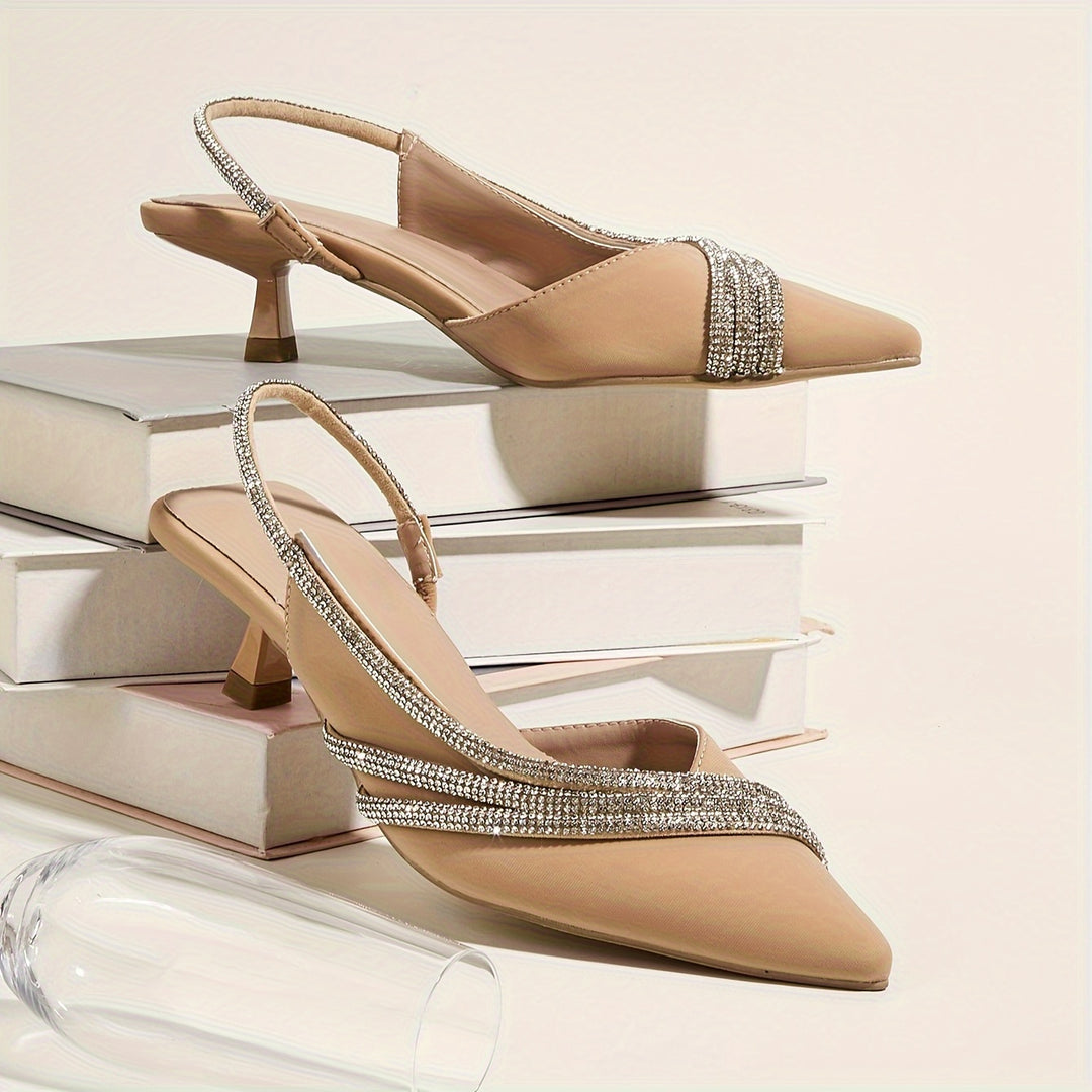 Donata | Crystal Slingback Heel