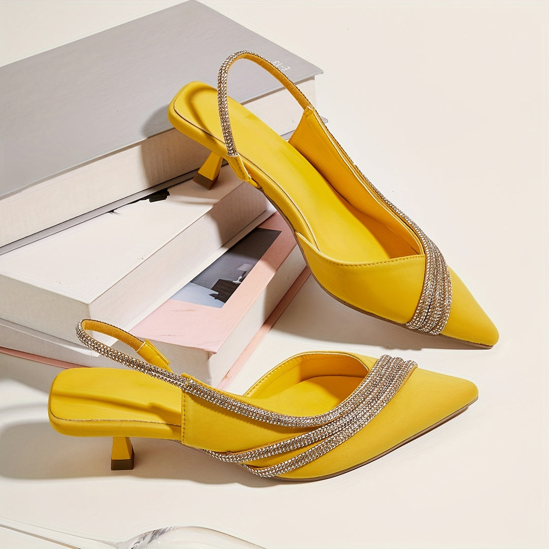 Donata | Crystal Slingback Heel